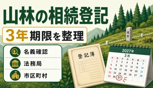 山林の相続登記はいつまで？2024年義務化の期限・罰則・90日届出