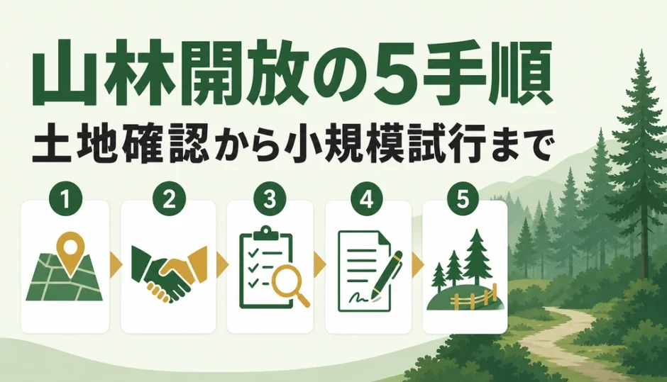 山林を教育・体験の場として開放する5手順
