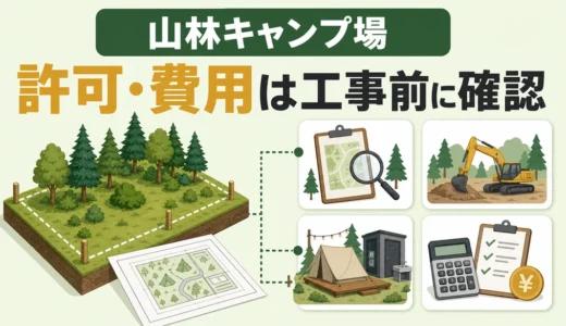 山林をキャンプ場にする許認可と初期費用｜開設前の確認順