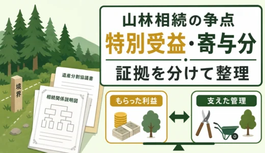 山林相続の特別受益・寄与分｜争点になる例と証拠整理