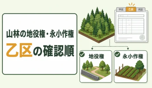 山林の地役権・永小作権とは？違いと乙区の確認手順