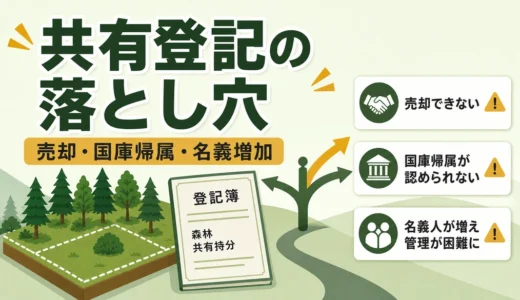 山林を法定相続分で登記する前に｜共有名義で困る3ケース