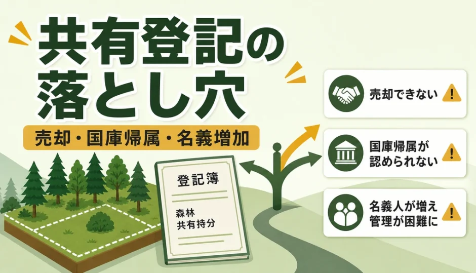 共有登記の落とし穴と山林相続の注意点