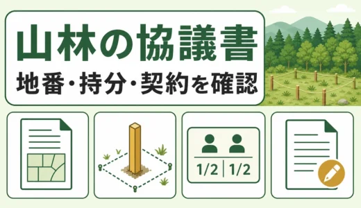 山林の遺産分割協議書に書く項目｜地番・持分・90日届出の注意点
