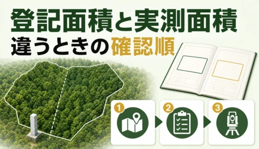 山林の登記面積と実測面積が違う理由｜確認順と3つの対処法