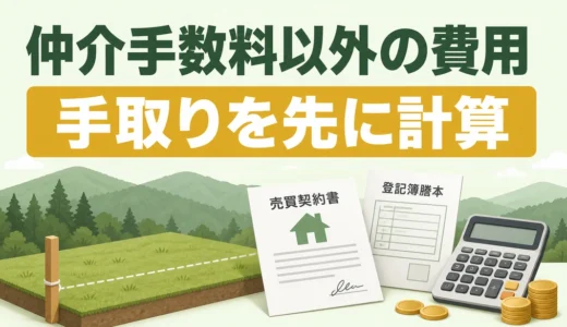 山林売却で仲介手数料以外にかかる費用一覧｜手取りの出し方