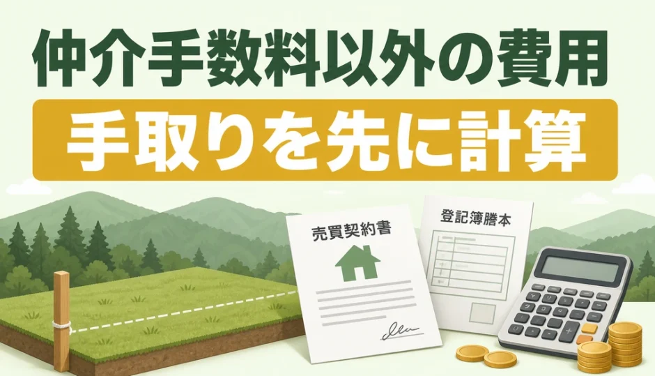 山林売却で仲介手数料以外の費用を手取りから確認するイメージ