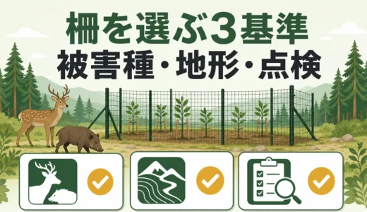 山林のシカ・イノシシ被害対策｜柵の選び方と罠の注意点
