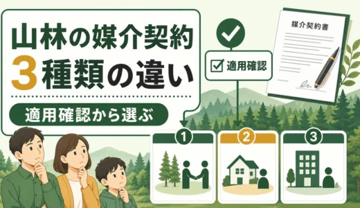 山林売却の媒介契約3種類の違い｜適用確認と選び方