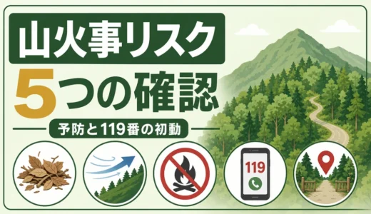 山火事が起きやすい山林の5条件｜所有者の予防策と119番通報の初動
