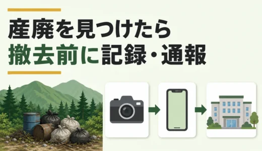 山林に産廃を不法投棄されたら？撤去費用は誰が払う｜行政対応の順序