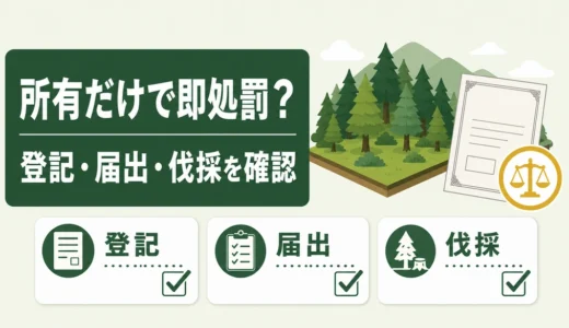 山林を持っているだけで罰せられる？登記・届出・伐採規制の確認順