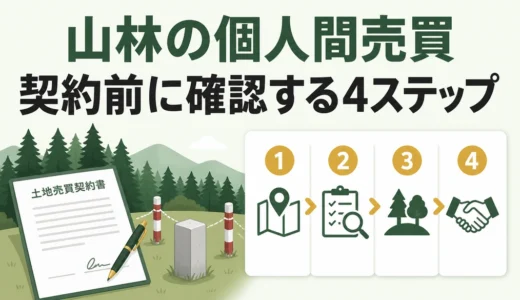 山林の個人間売買はできる？リスクと最低限の手続き4ステップ