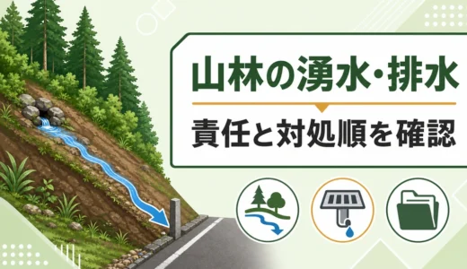 山林の湧水・排水トラブル｜所有者責任の分かれ目と対処手順